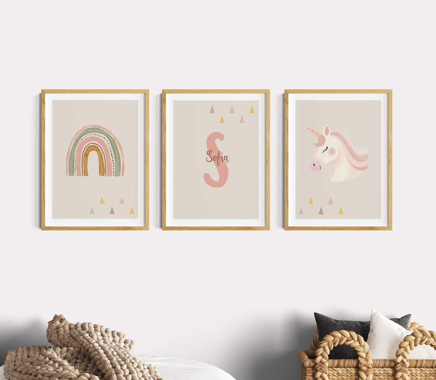 Rainbow | Name | Unicorn | Set of 3