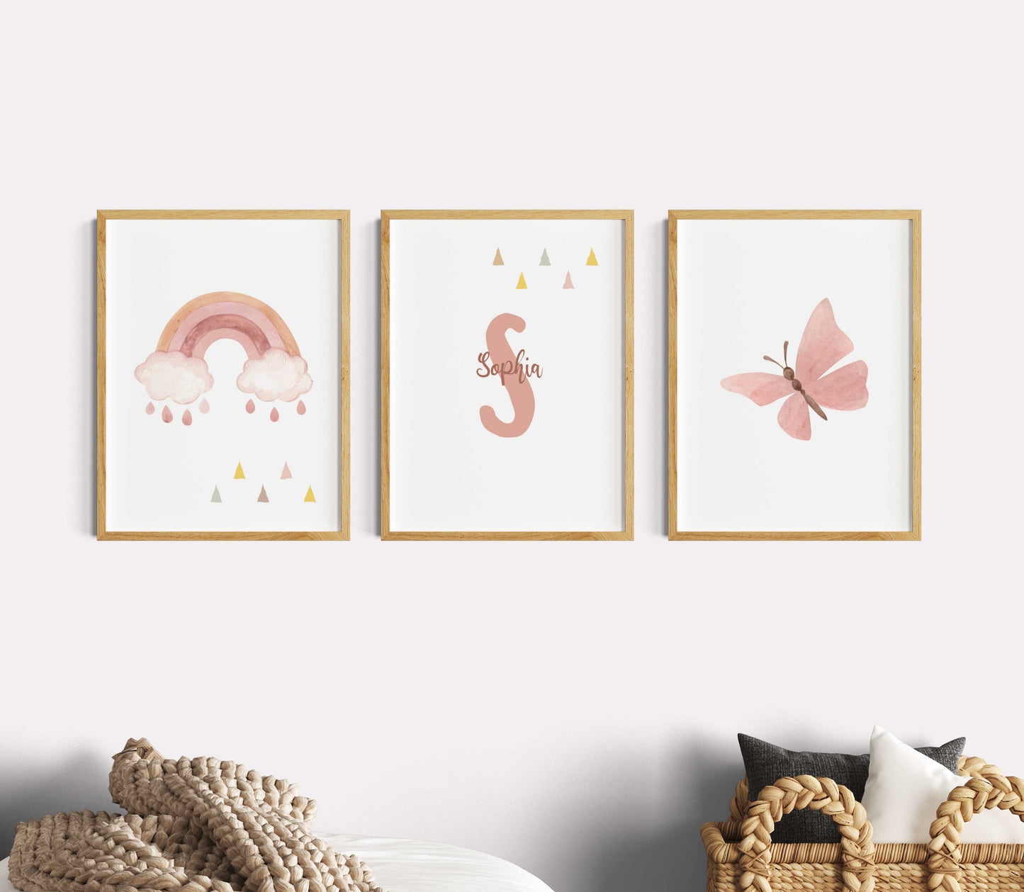 Rainbow | Name | Butterfly | Set of 3