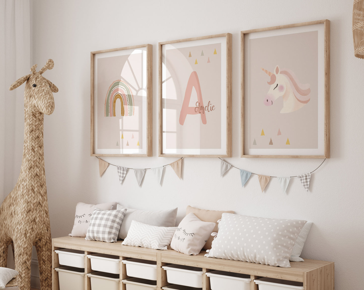Rainbow | Name | Unicorn | Set of 3