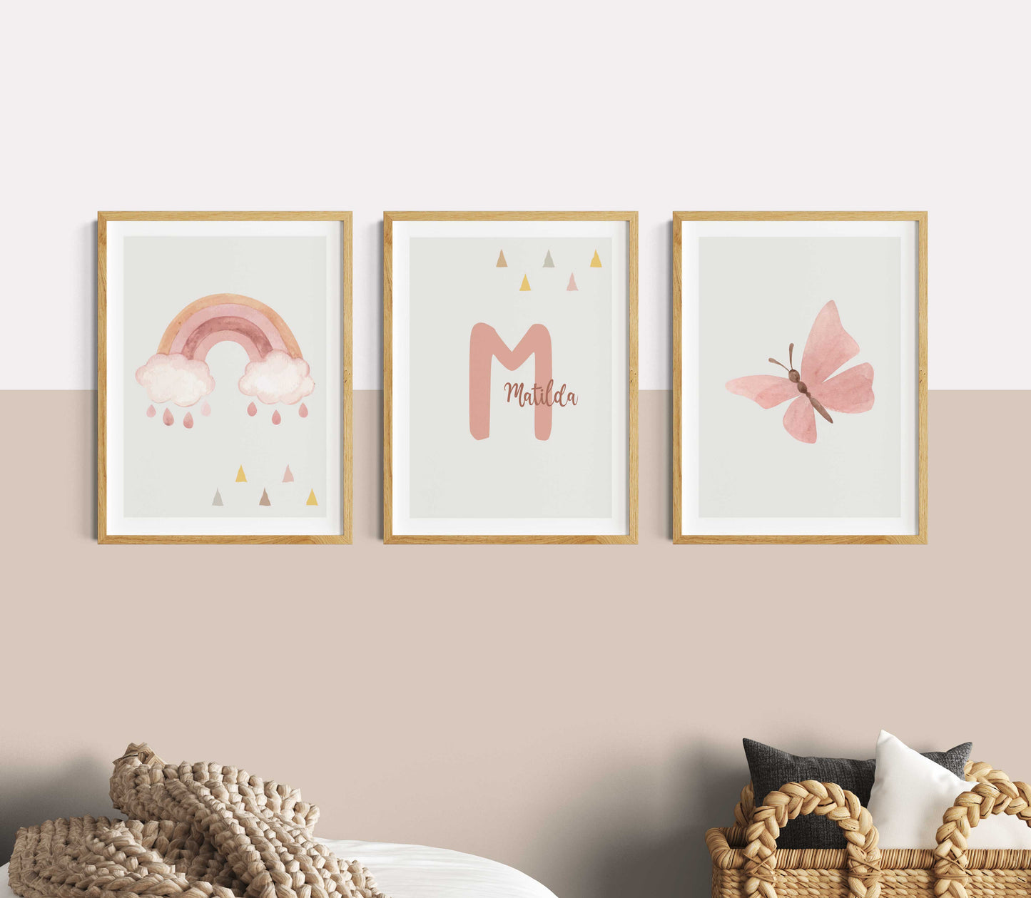 Rainbow | Name | Butterfly | Set of 3
