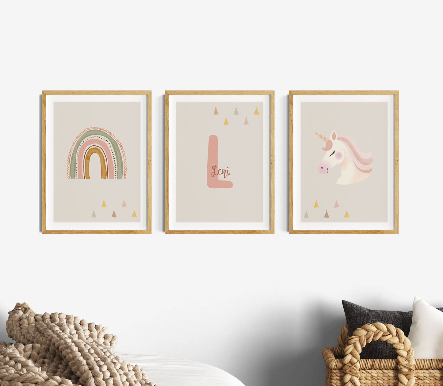 Rainbow | Name | Unicorn | Set of 3