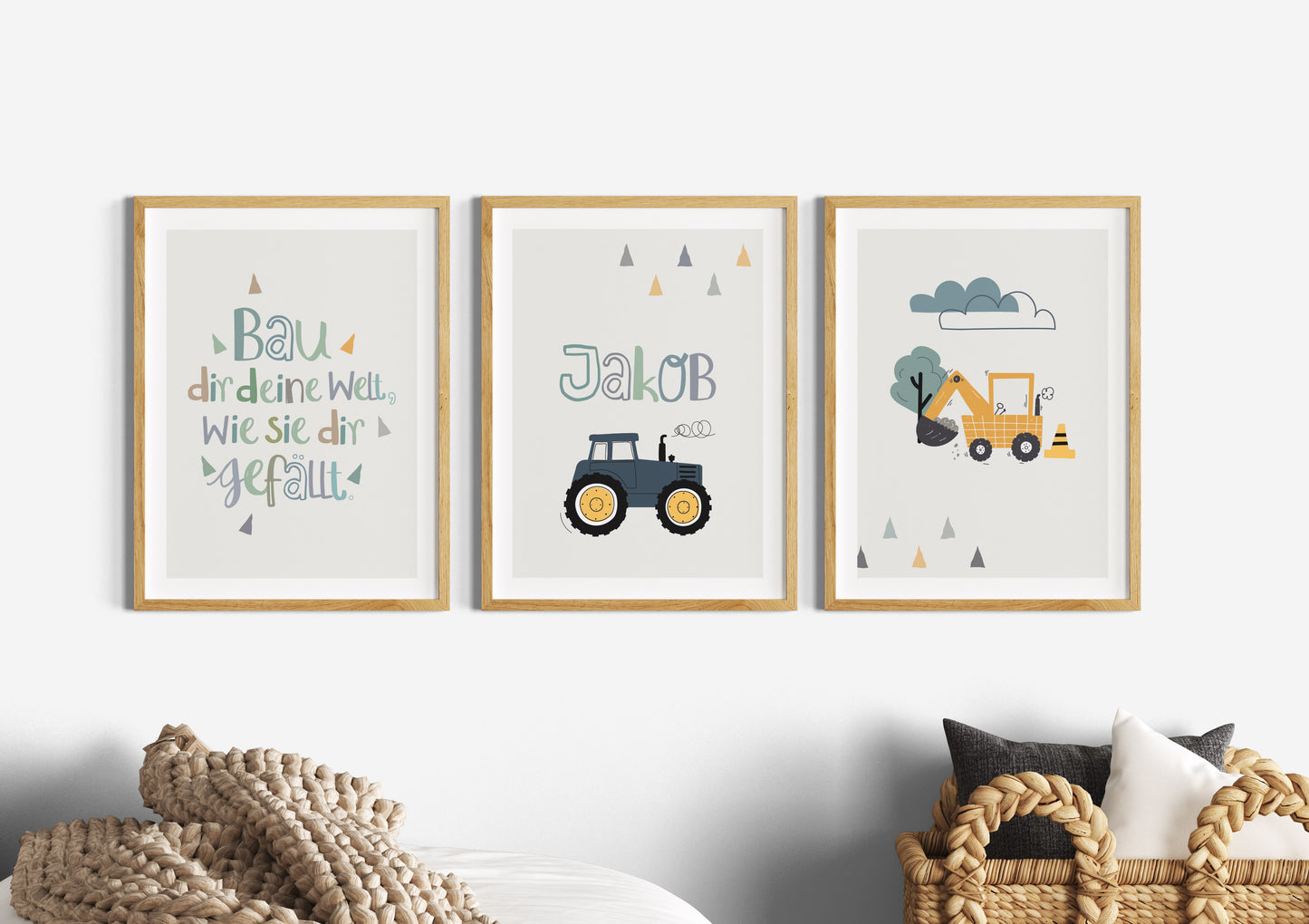 Children's saying | Tractor name | Excavator | 3-piece