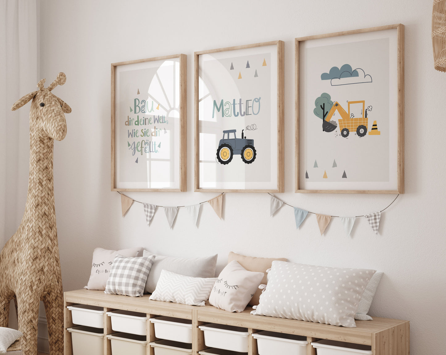 Children's saying | Tractor name | Excavator | 3-piece