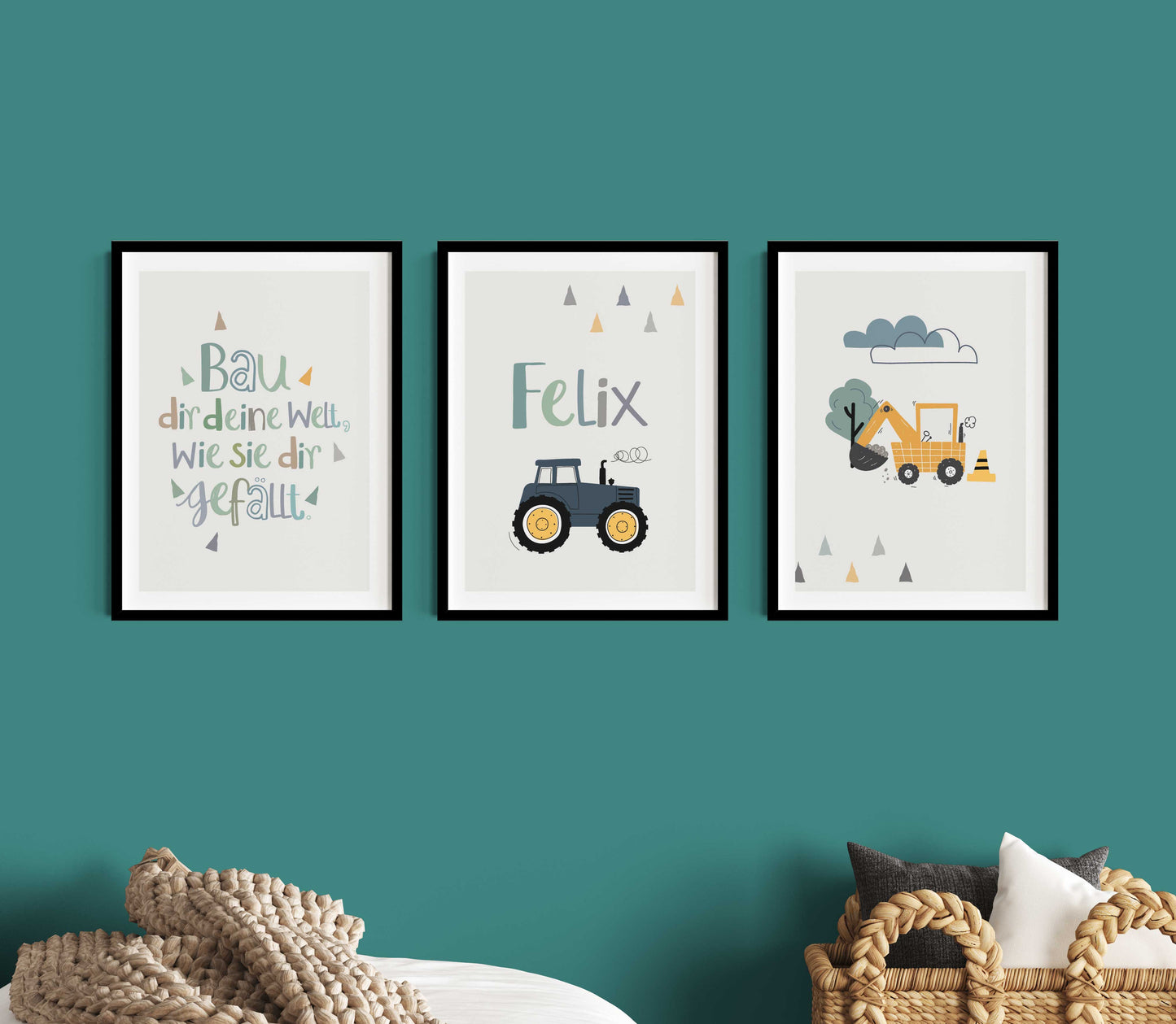 Children's saying | Tractor name | Excavator | 3-piece