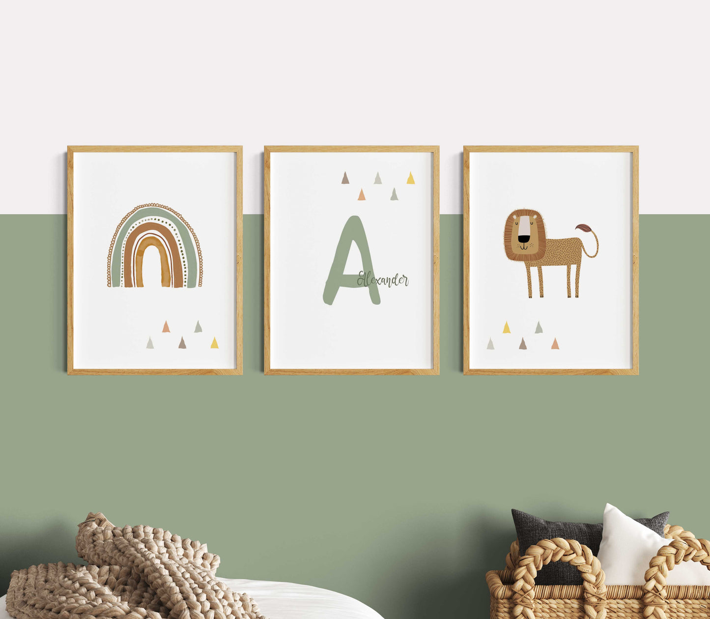 Rainbow | Name | Lion | Set of 3 Boho