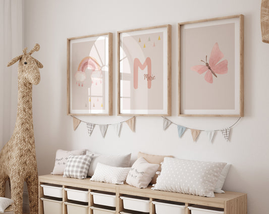 Rainbow | Name | Butterfly | Set of 3