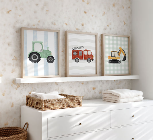 Fire engine | Tractor | Excavator | 3-series