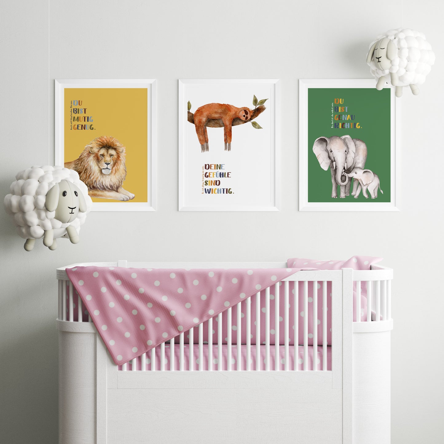 Encouragement | Lion Sloth Elephant | Set of 3