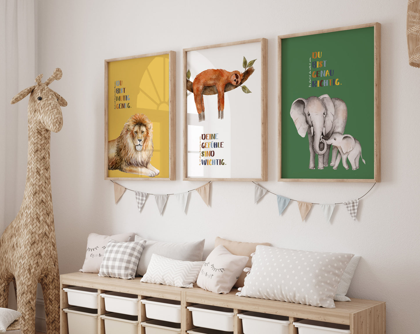 Encouragement | Lion Sloth Elephant | Set of 3