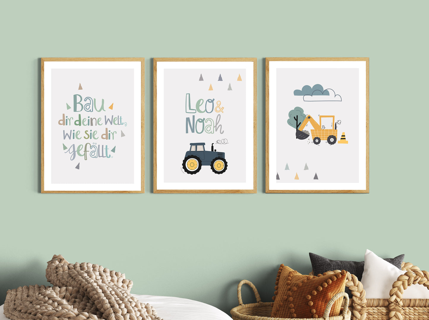 Children's saying | Tractor name | Excavator | 3-piece
