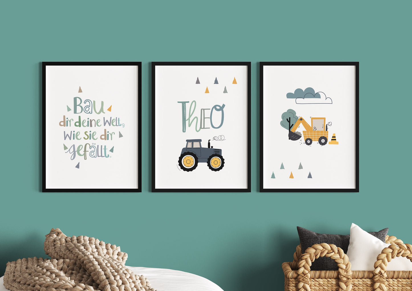 Children's saying | Tractor name | Excavator | 3-piece