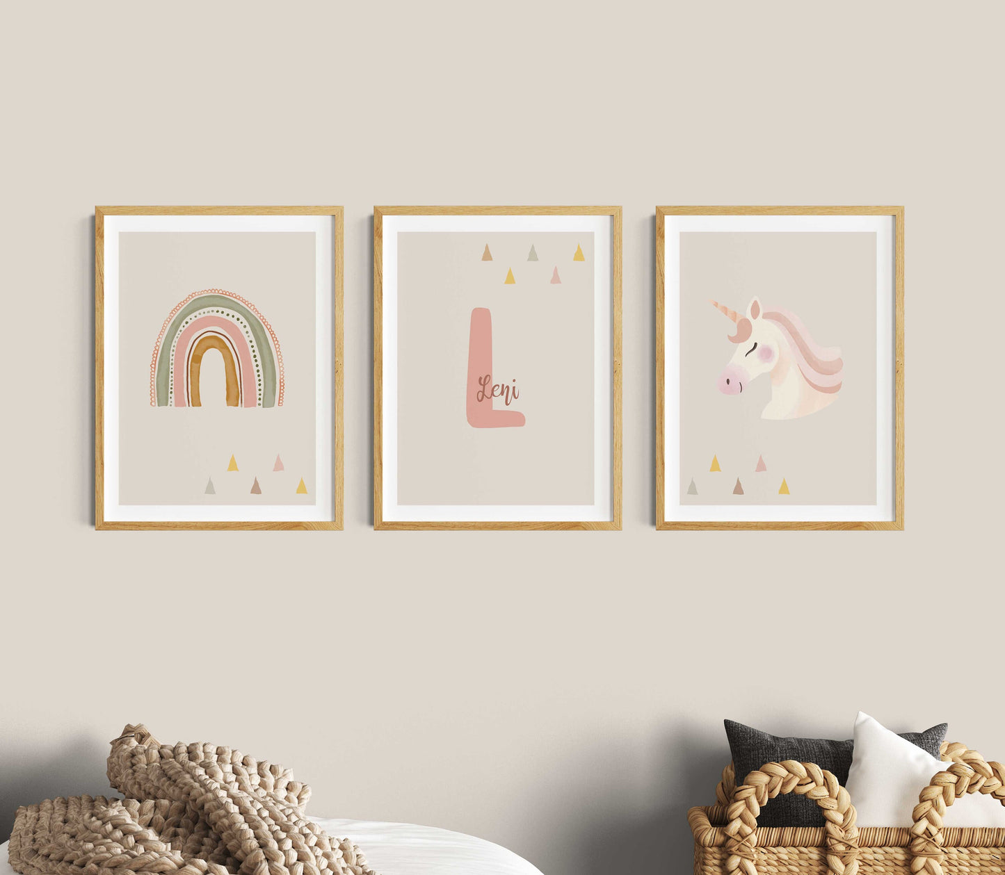 Rainbow | Name | Unicorn | Set of 3