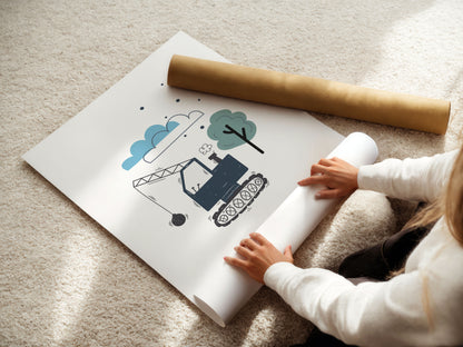 Concrete mixer | Saying | Excavator name | Set of 3