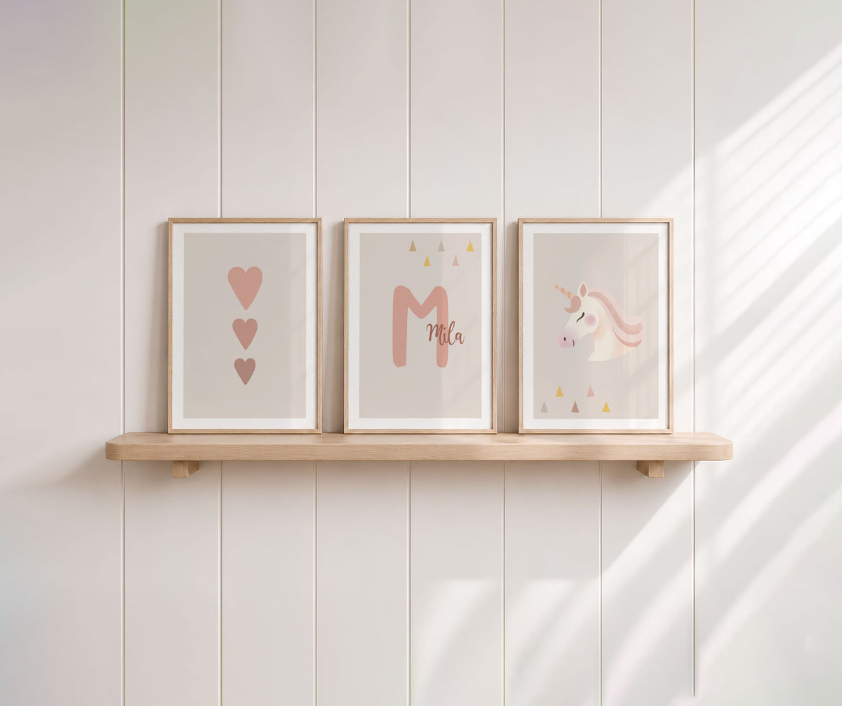 Rainbow | Name | Unicorn | Set of 3