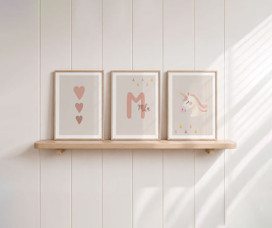 Rainbow | Name | Unicorn | Set of 3