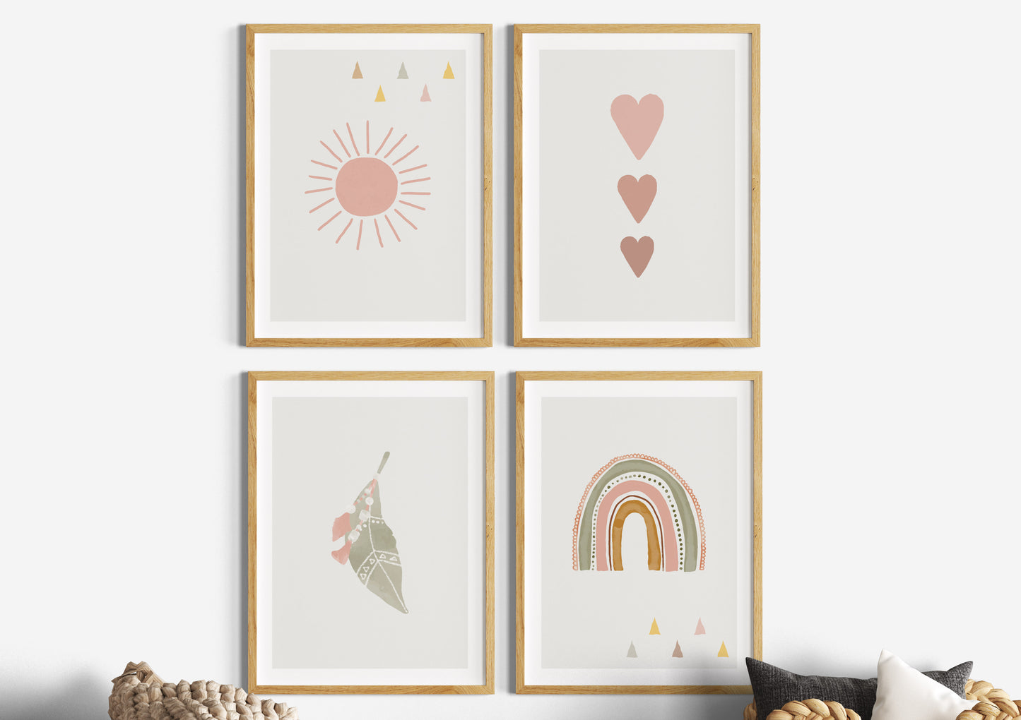 Sun | Hearts | Feather | Rainbow