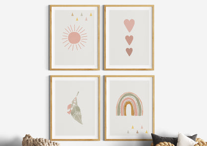 Sun | Hearts | Feather | Rainbow