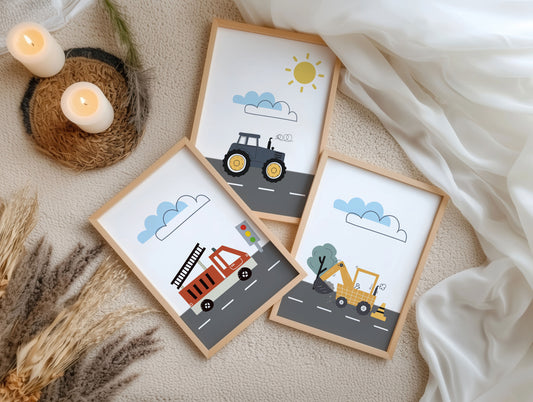 Fire engine | Tractor | Excavator | 3-series