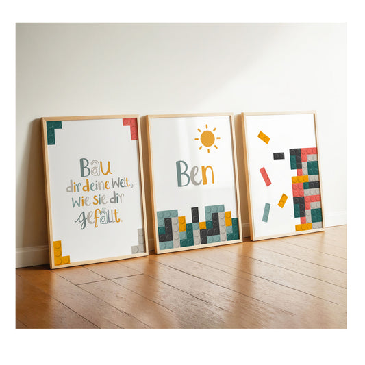 Bausteine | Name | Poster | 3er