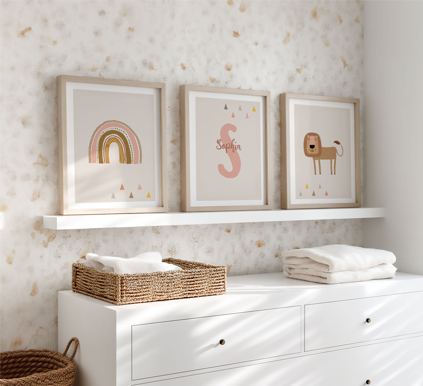 Rainbow | Name | Lion | Set of 3 posters