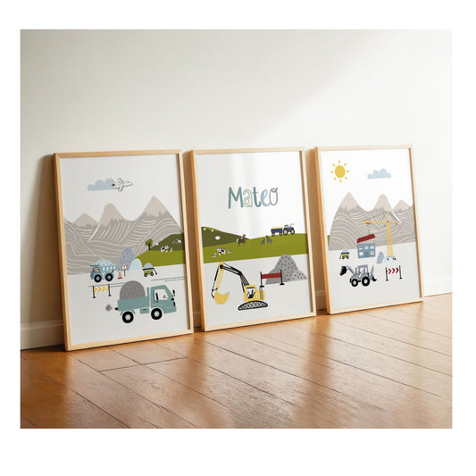 Fahrzeuge | Baustelle Name | Berge | 3er