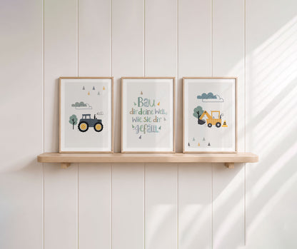Children's saying | Tractor | excavator | 3s