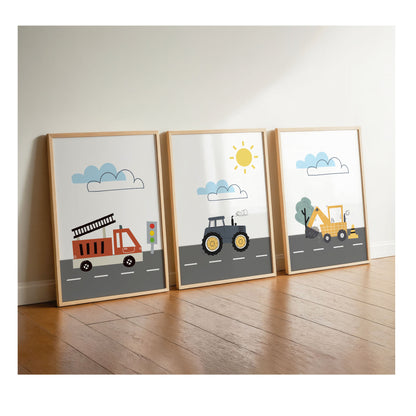 Fire engine | Tractor | Excavator | 3-series