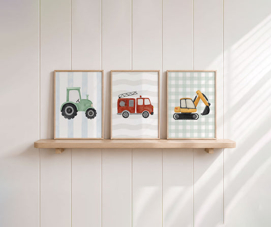 Fire engine | Tractor | Excavator | 3-series