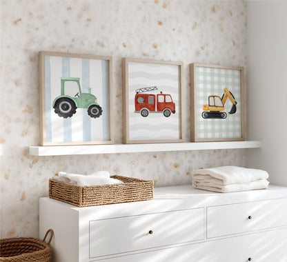 Fire engine | Tractor | Excavator | 3-series