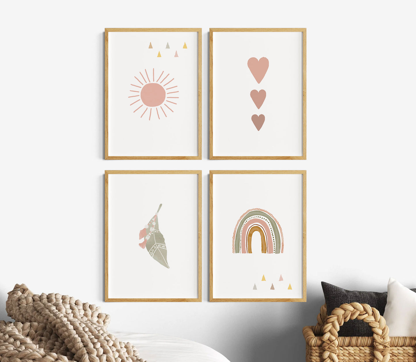 Sun | Hearts | Feather | Rainbow
