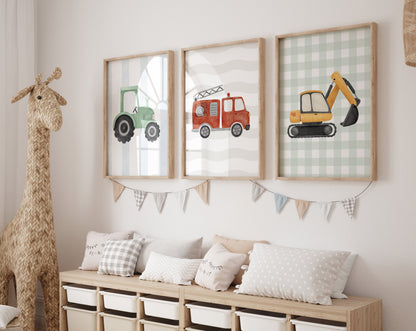 Fire engine | Tractor | Excavator | 3-series