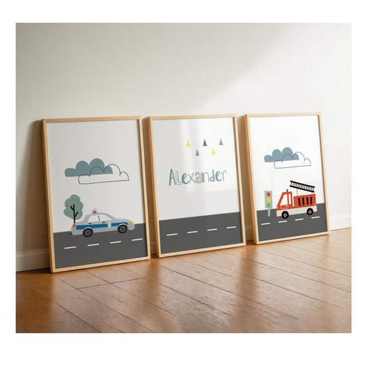 Polizeauto | Name | Feuerwehrwagen | 3er