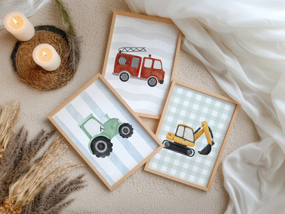 Fire engine | Tractor | Excavator | 3-series