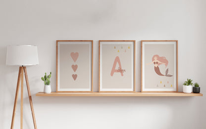 Hearts | Name | Mermaid | Set of 3