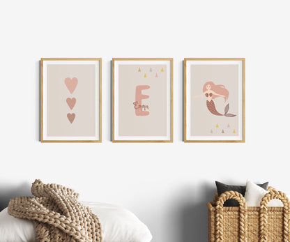 Hearts | Name | Mermaid | Set of 3