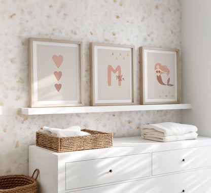 Hearts | Name | Mermaid | Set of 3