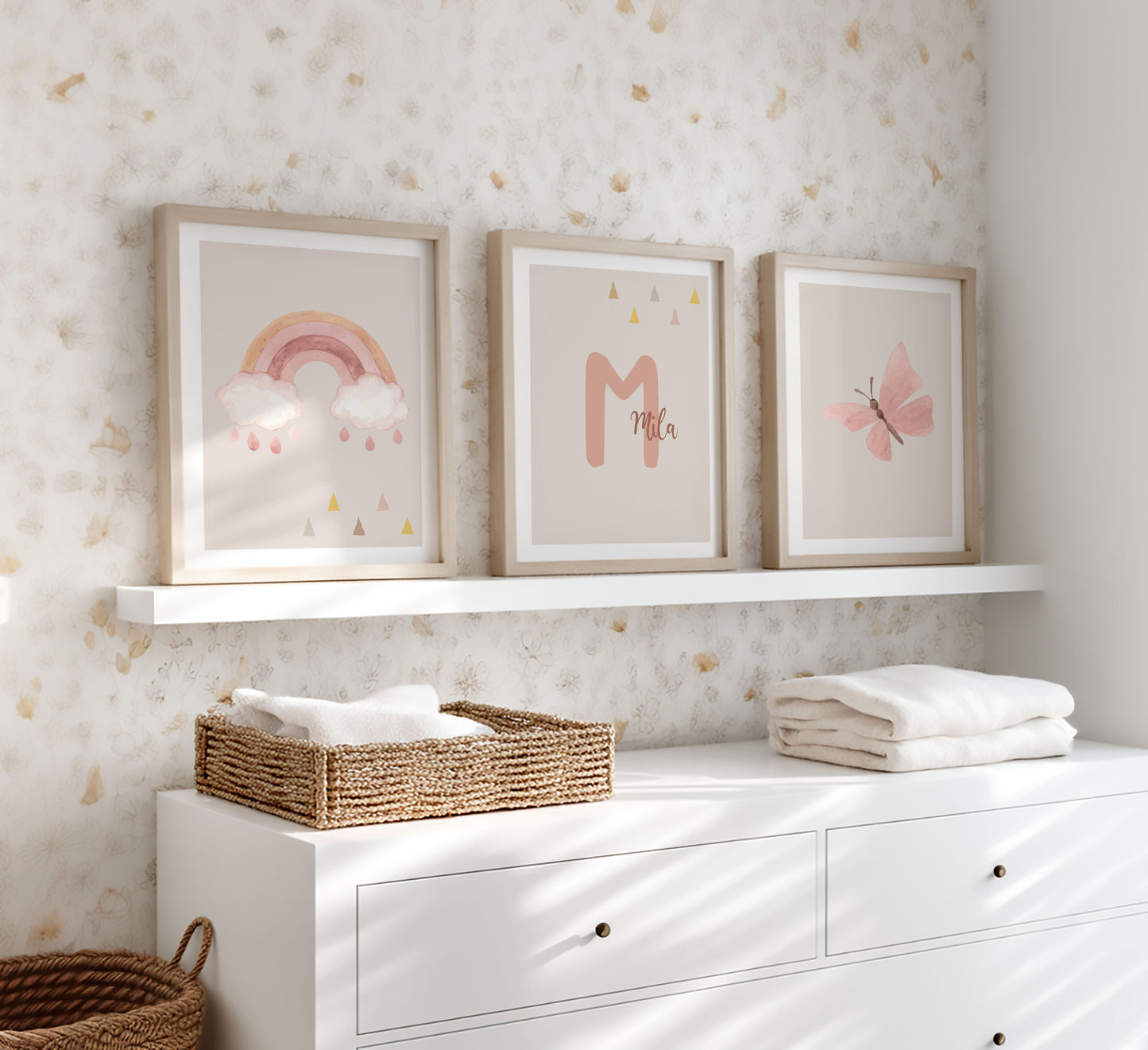 Rainbow | Name | Butterfly | Set of 3