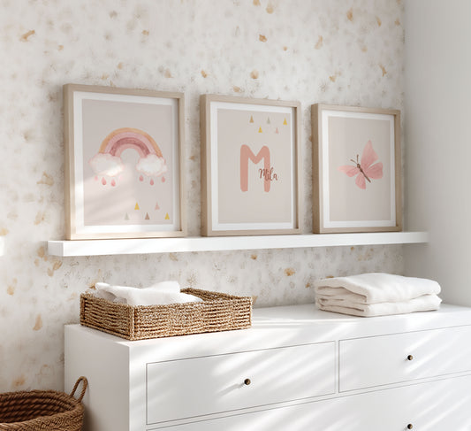 Rainbow | Name | Butterfly | Set of 3