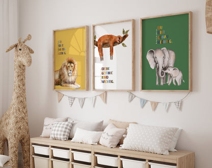 Encouragement | Lion Sloth Elephant | Set of 3