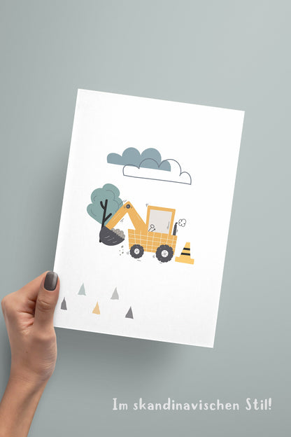 Kinderspruch | Traktor | Bagger | 3er