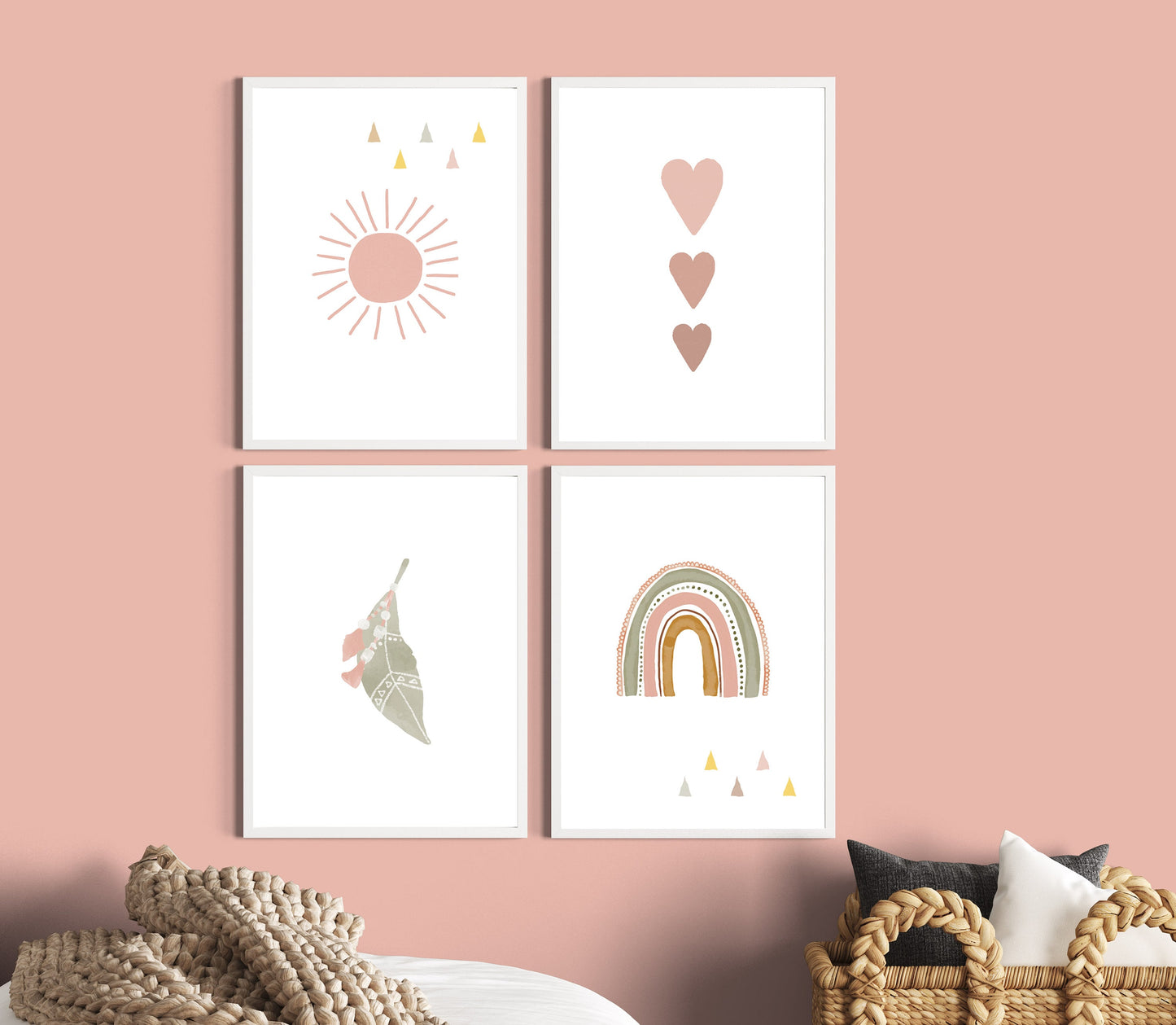 Sun | Hearts | Feather | Rainbow