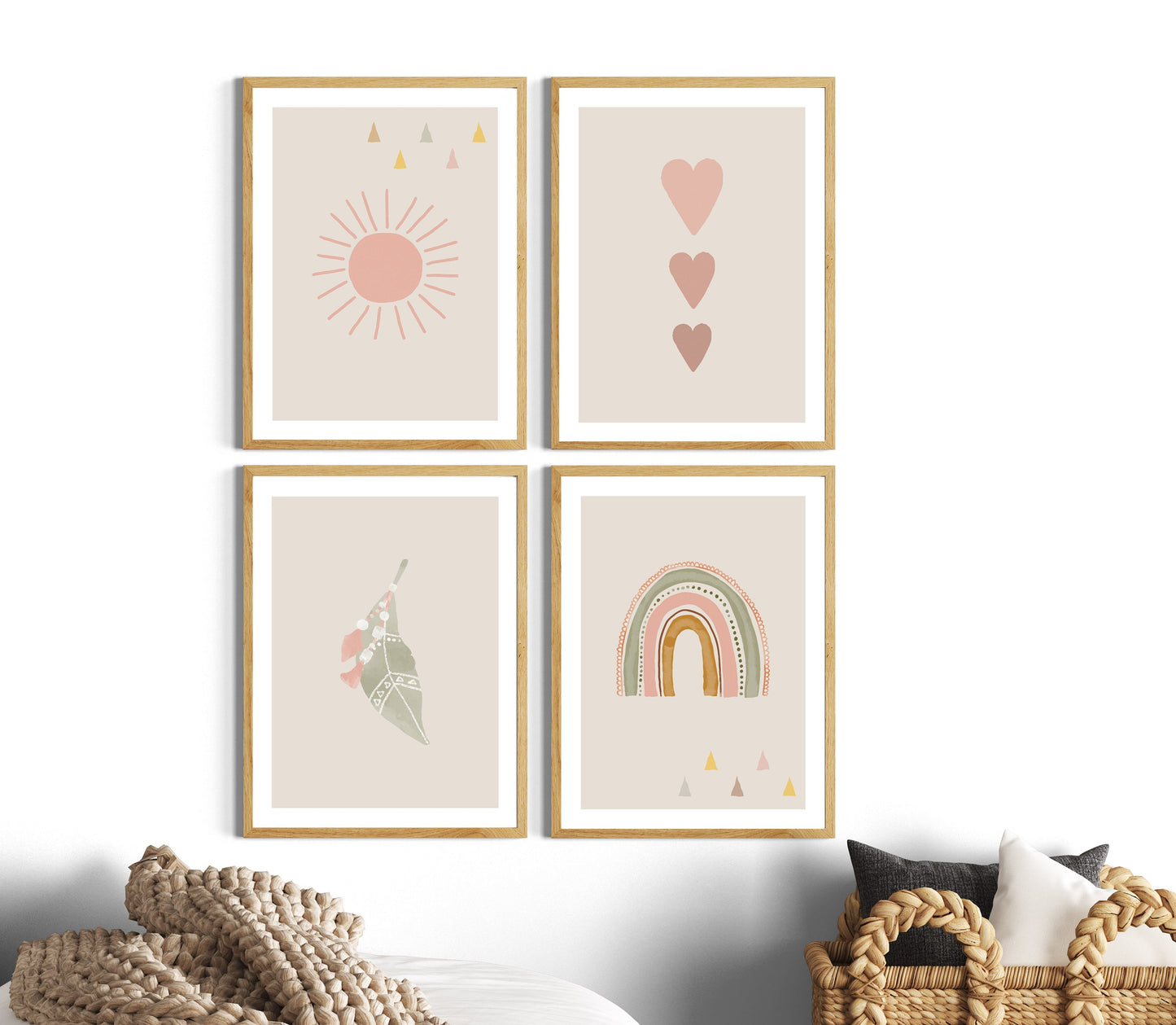 Sun | Hearts | Feather | Rainbow